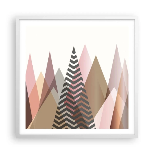 Póster en marco blanco - Una visión piramidal - 60x60 cm