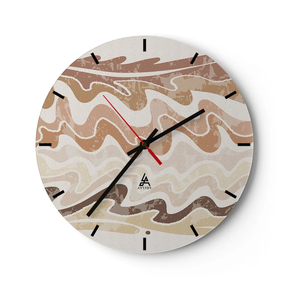 Reloj de pared - Reloj de vidrio - Buena energía - buenas emociones - 40x40 cm