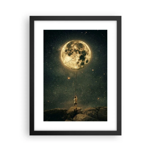 Póster en marco negro - El que robó la luna - 30x40 cm