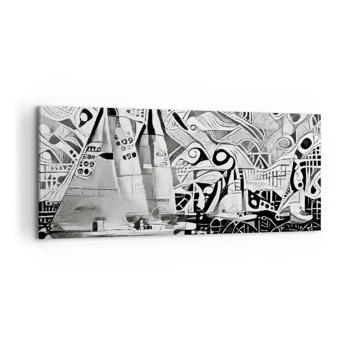 Cuadro sobre lienzo - Impresión de Imagen - Entre las olas - 100x40 cm