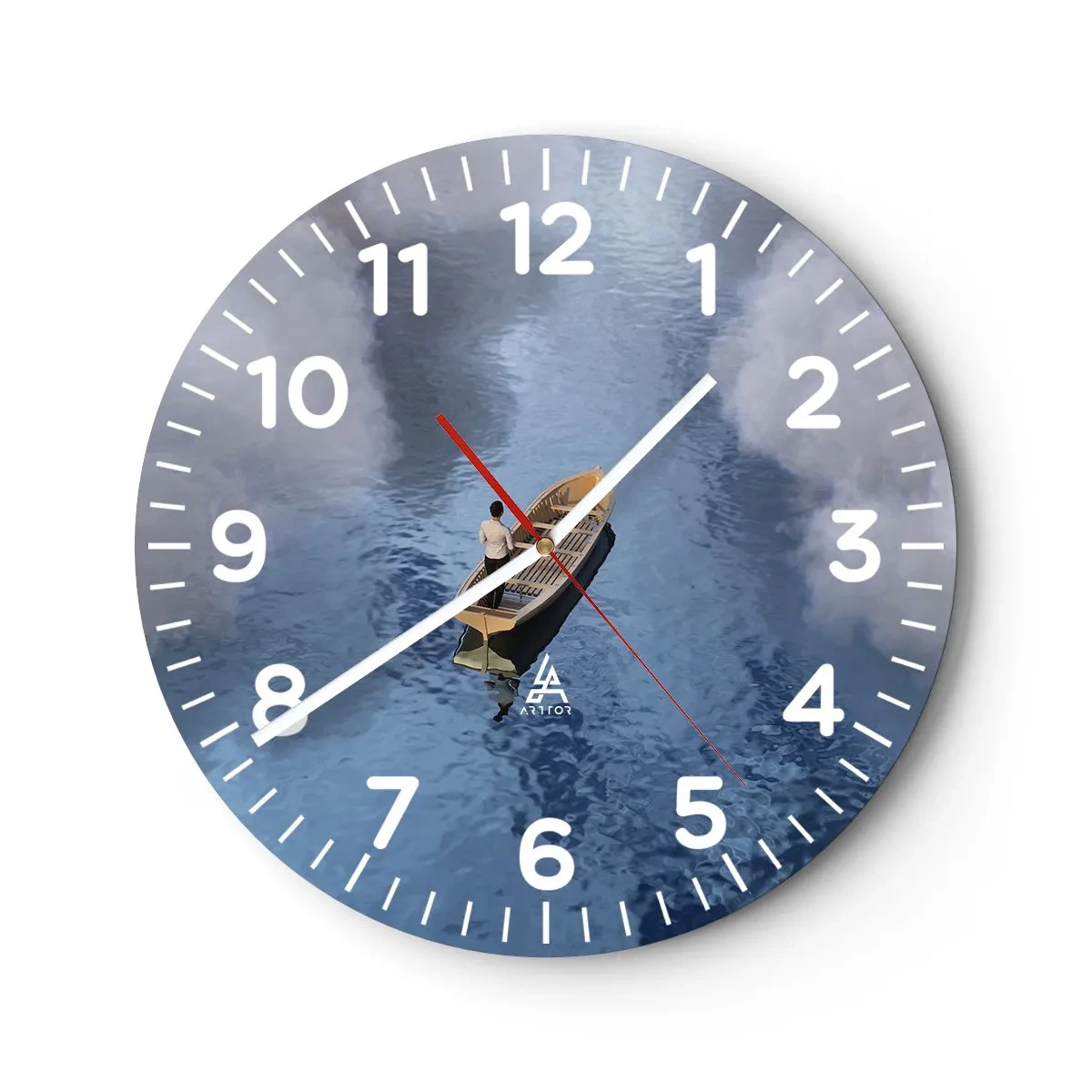 Reloj de pared - Reloj de vidrio - La vida - el viaje - lo desconocido - 30x30 cm