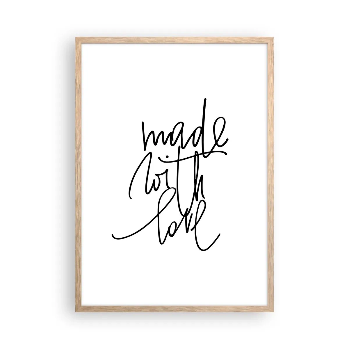 Póster en marco roble claro - La mejor marca - 50x70 cm