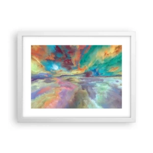 Póster en marco blanco - Dos cielos - 40x30 cm