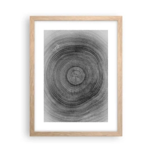 Póster en marco roble claro - El paso del tiempo - 30x40 cm