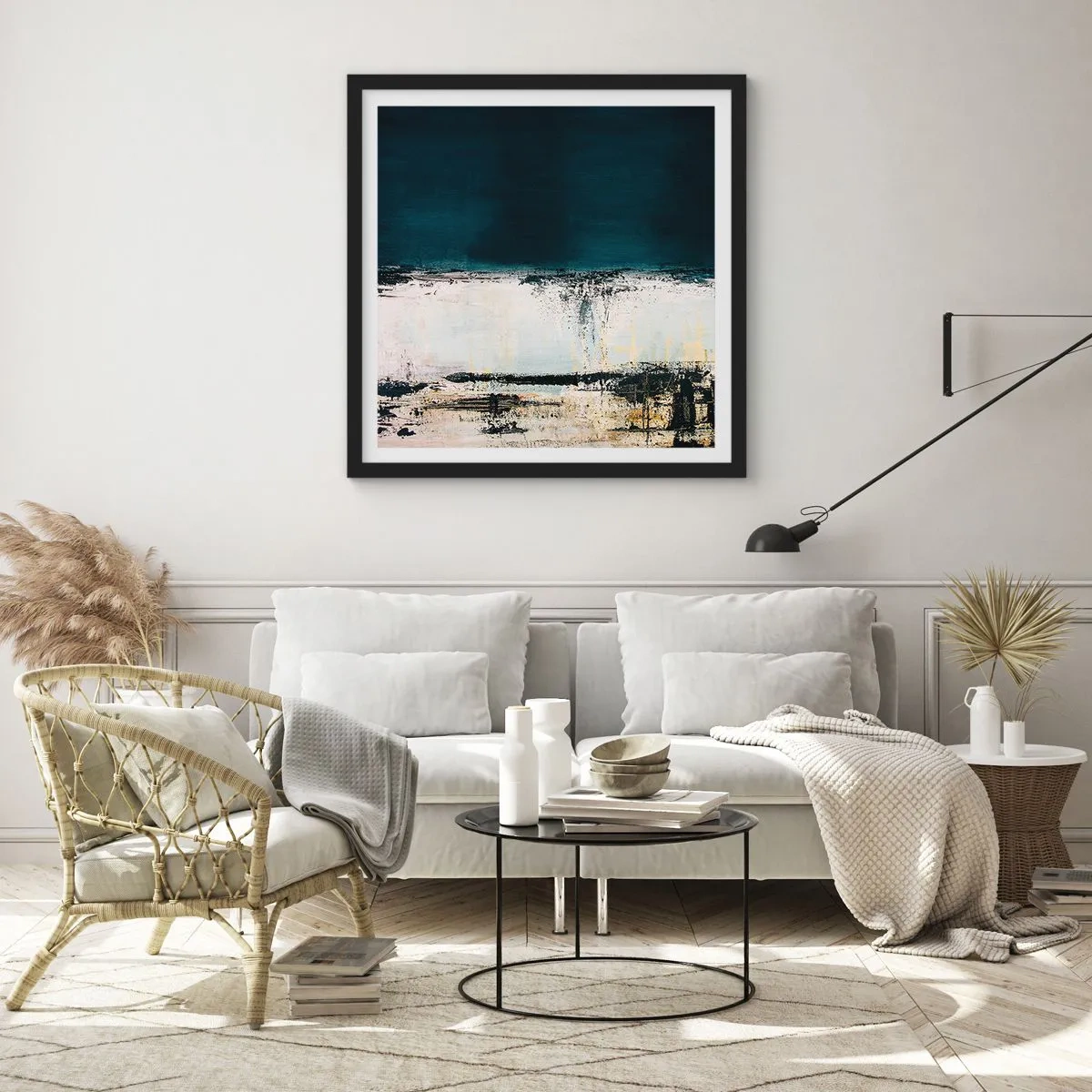 Póster en marco negro - Composición horizontal - 50x50 cm