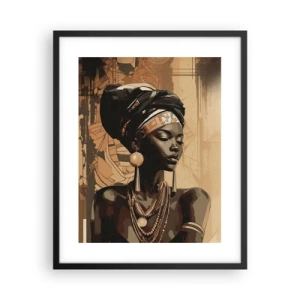 Póster en marco negro - Majestuosidad africana - 40x50 cm