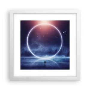 Póster en marco blanco - Ya están aquí... - 30x30 cm