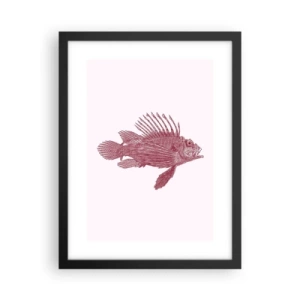 Póster en marco negro - Un habitante de aguas exóticas - 30x40 cm