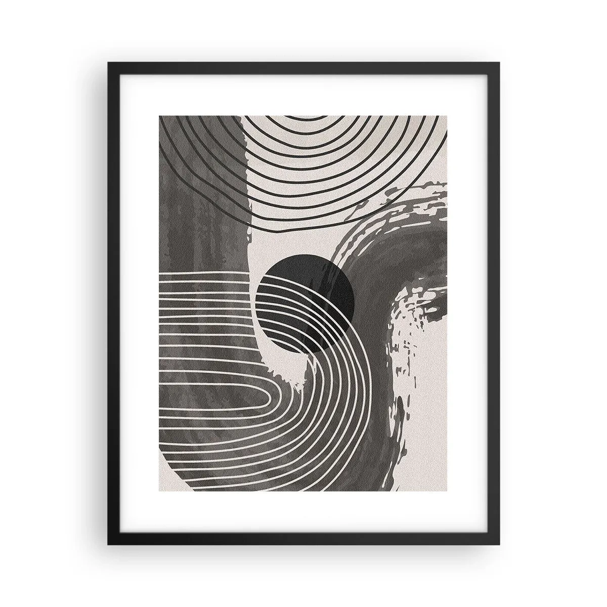 Póster en marco negro - La victoria del óvalo - 40x50 cm