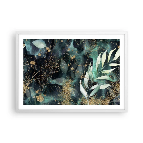 Póster en marco blanco - Jardín encantado - 70x50 cm