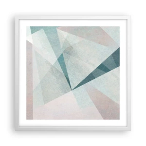 Póster en marco blanco - Tranquilo pero dinámico - 50x50 cm