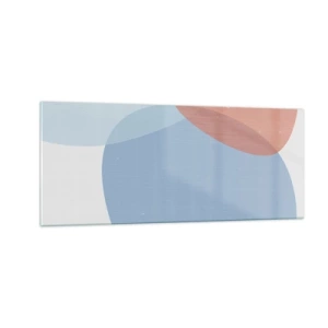 Cuadro sobre vidrio - Impresiones sobre Vidrio - Relaciones en colores pastel - 100x40 cm