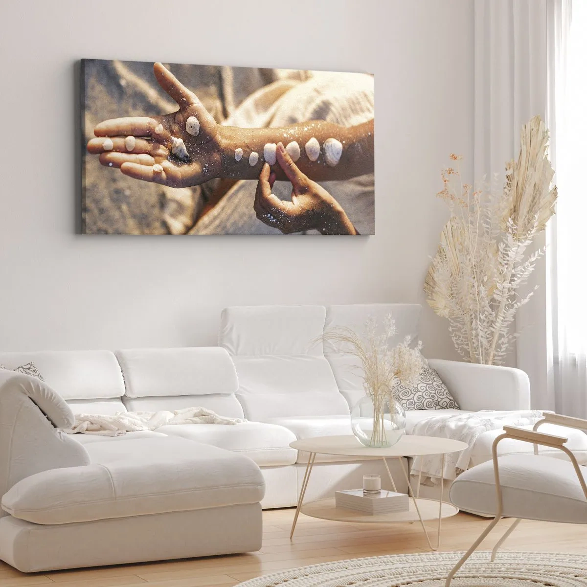 Cuadro sobre lienzo - Impresión de Imagen - La belleza al alcance de la mano - 100x40 cm