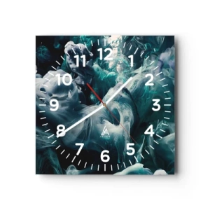 Reloj de pared - Reloj de vidrio - Un movimiento de color - 40x40 cm