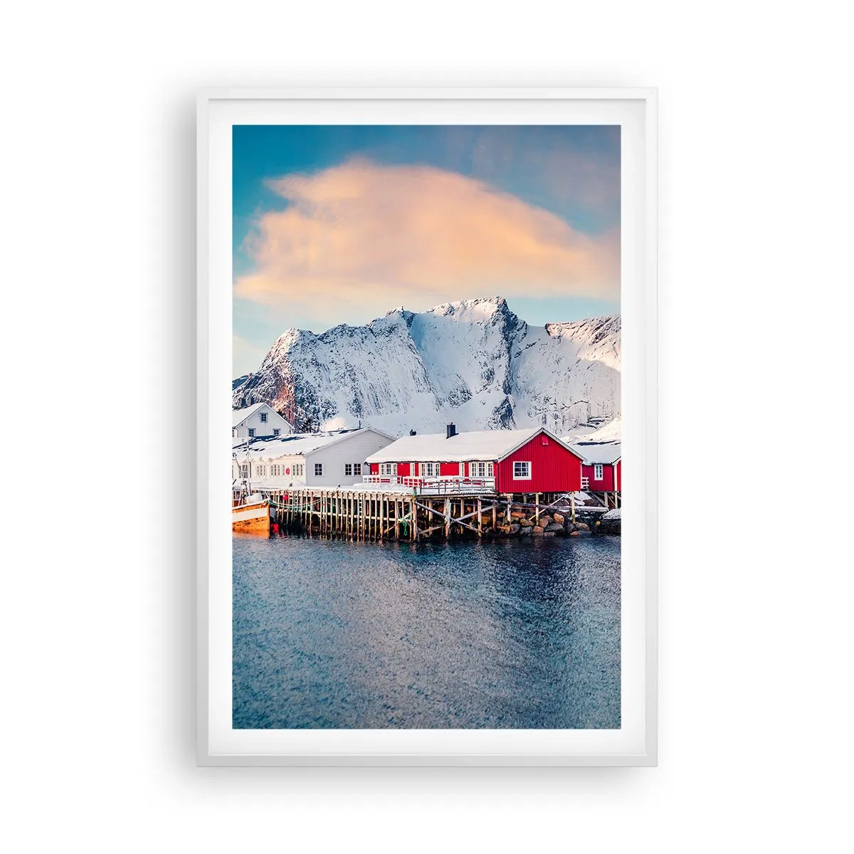 Póster en marco blanco - Un retiro en el norte - 61x91 cm