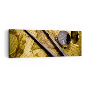 Cuadro sobre lienzo - Impresión de Imagen - ¿Dónde están los tesoros? - 90x30 cm