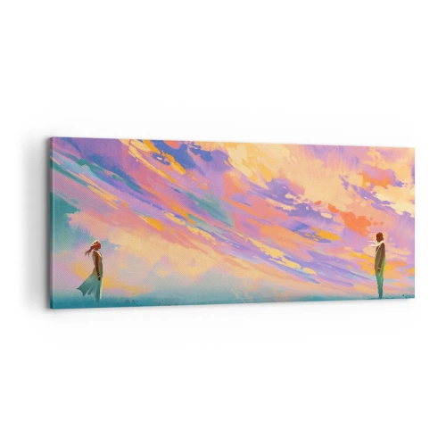 Cuadro sobre lienzo - Impresión de Imagen - Fuerza de atracción - 100x40 cm