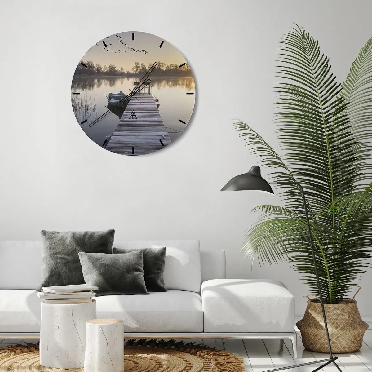 Reloj de pared - Reloj de vidrio - Volveré en un rato - 40x40 cm