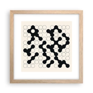 Póster en marco roble claro - Juego chino - una variación - 30x30 cm