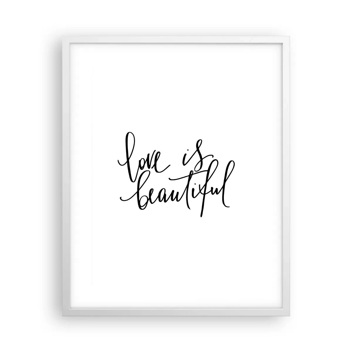 Póster en marco blanco - Leer y repetir - 40x50 cm