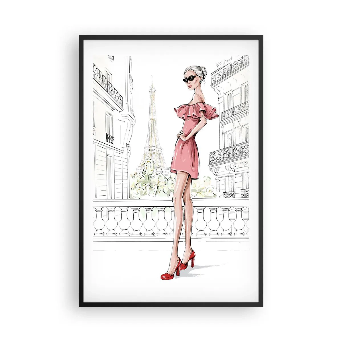 Póster en marco negro - El arte de la moda - 61x91 cm