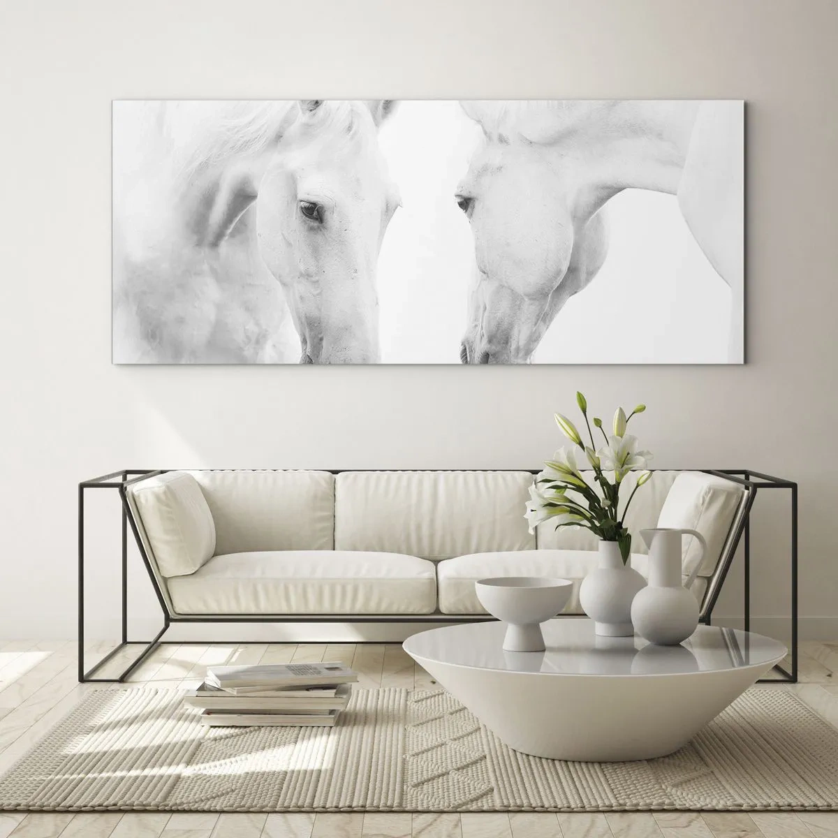 Cuadro sobre vidrio - Impresiones sobre Vidrio - ¿Es esto realmente la amistad...? - 100x40 cm