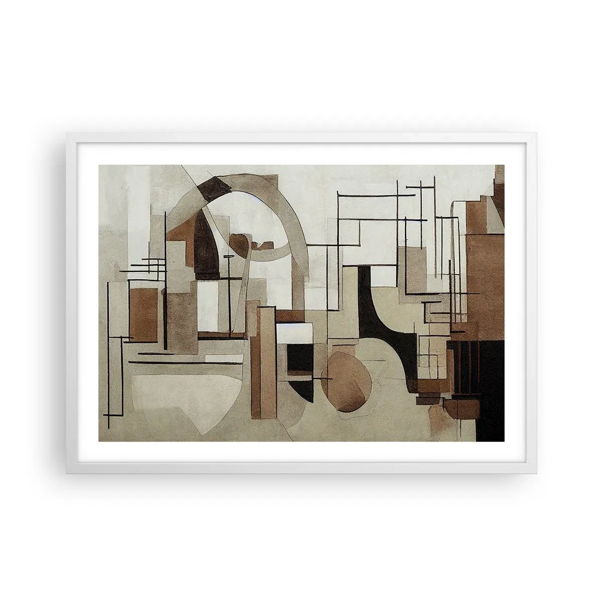 Póster en marco blanco - Paisaje urbano 2.0 - 70x50 cm