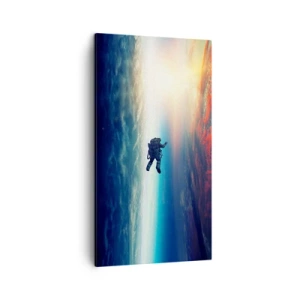 Cuadro sobre lienzo - Impresión de Imagen - Enfrentarse al universo - 45x80 cm