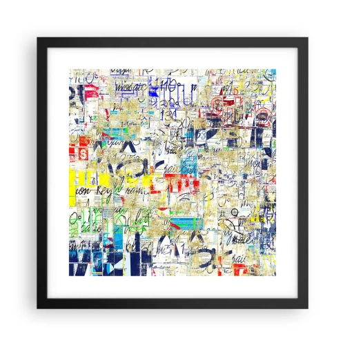 Póster en marco negro - Simplemente agradable a la vista - 40x40 cm