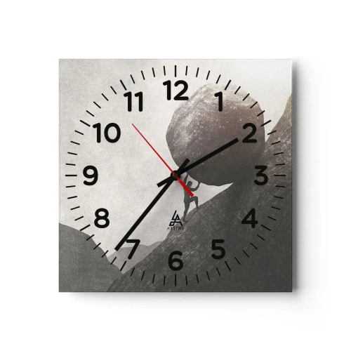 Reloj de pared - Reloj de vidrio - Creo, contra toda esperanza - 40x40 cm