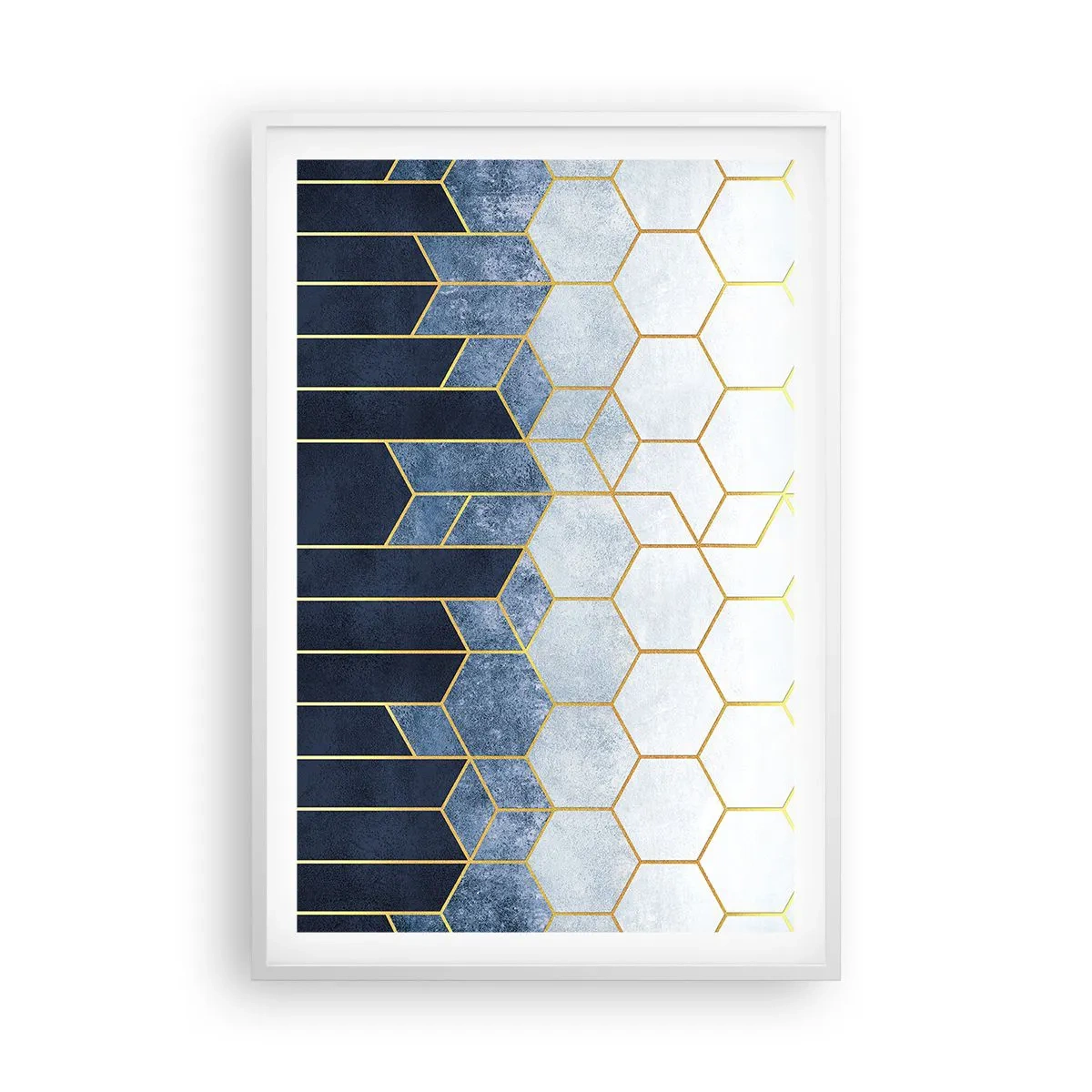 Póster en marco blanco - Composición rítmica visual - 61x91 cm