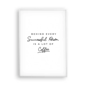 Póster en marco blanco - El secreto del éxito - 70x100 cm