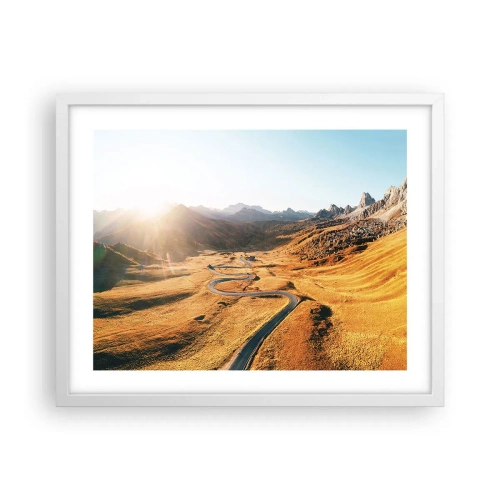 Póster en marco blanco - En un valle dorado - 50x40 cm
