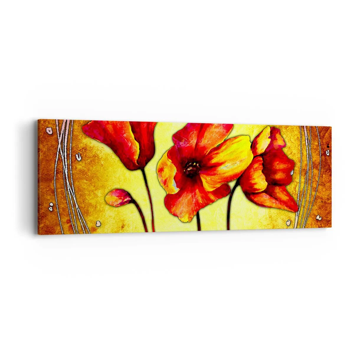 Cuadro sobre lienzo - Impresión de Imagen - En decoración Art Nouveau - 90x30 cm