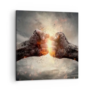 Cuadro sobre lienzo - Impresión de Imagen - La lucha comienza - 50x50 cm
