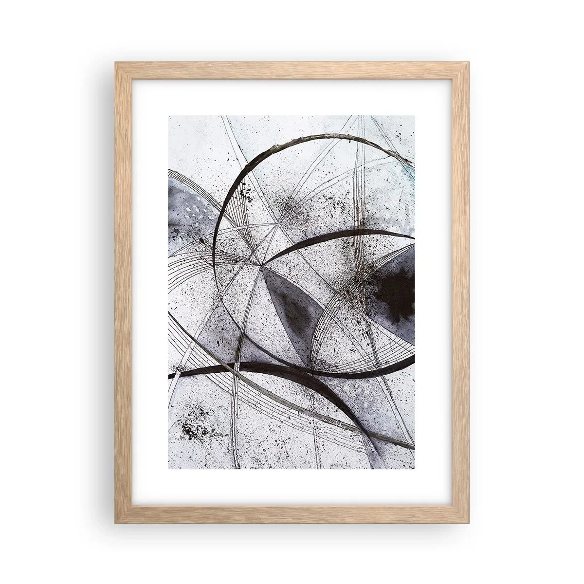 Póster en marco roble claro - Fantasía futurista - 30x40 cm