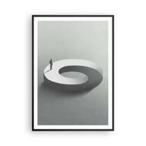 Póster en marco negro - Ser sabio no es una labor sencilla - 70x100 cm