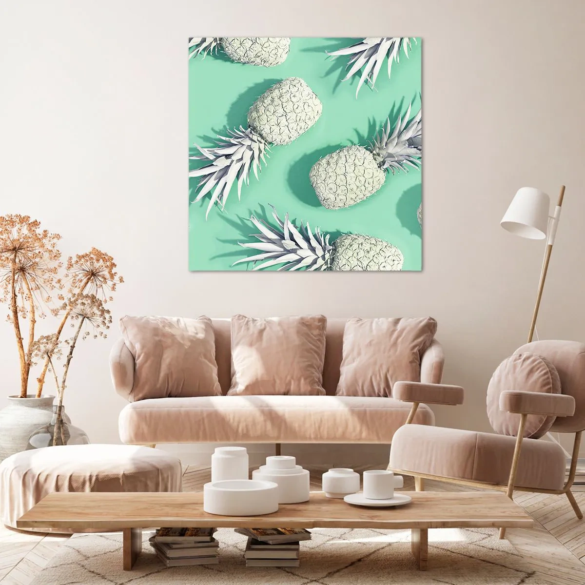 Cuadro sobre lienzo - Impresión de Imagen - Van bien con la menta - 70x70 cm