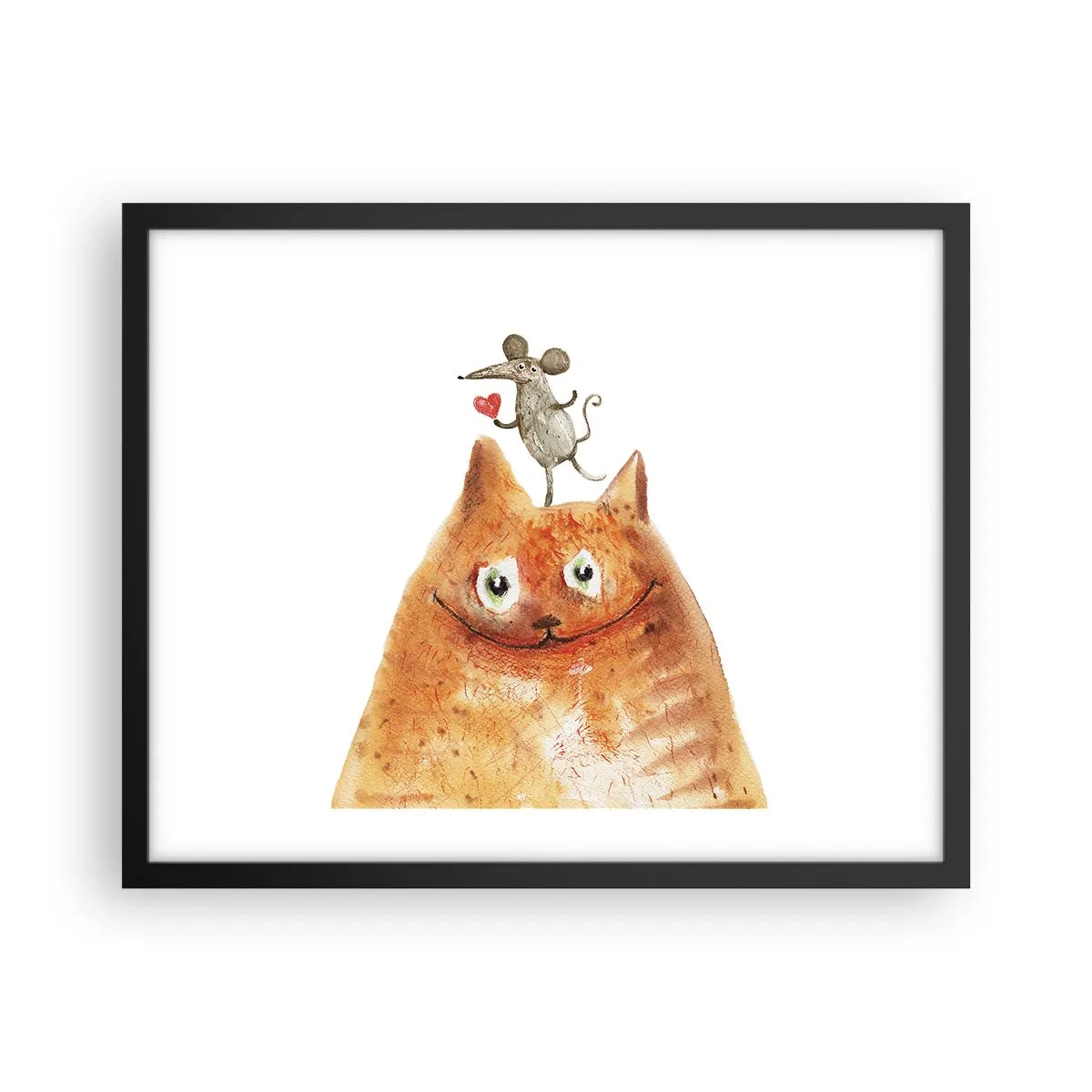 Póster en marco negro - Paradojas del amor - 50x40 cm