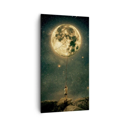 Cuadro sobre lienzo - Impresión de Imagen - El que robó la luna - 55x100 cm