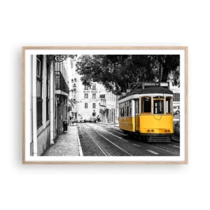 Póster en marco roble claro - Y un fado de fondo - 100x70 cm