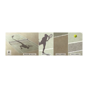 Muestra de fotomural autoadhesivo Deluxe Sticker - Véncete a ti mismo - Tenis, Tribunales, Deporte - 100x30 cm