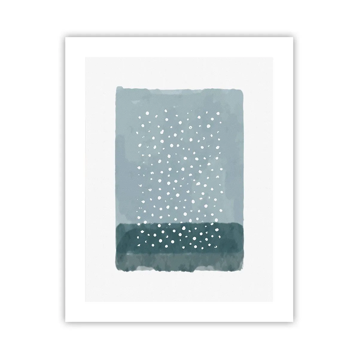 Póster - Creación sobre azul - 40x50 cm