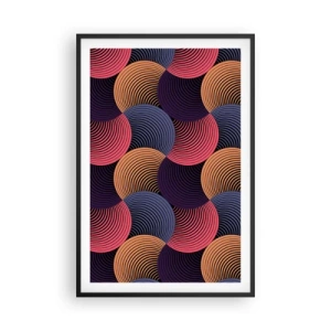Póster en marco negro - En un ritmo circular - 61x91 cm