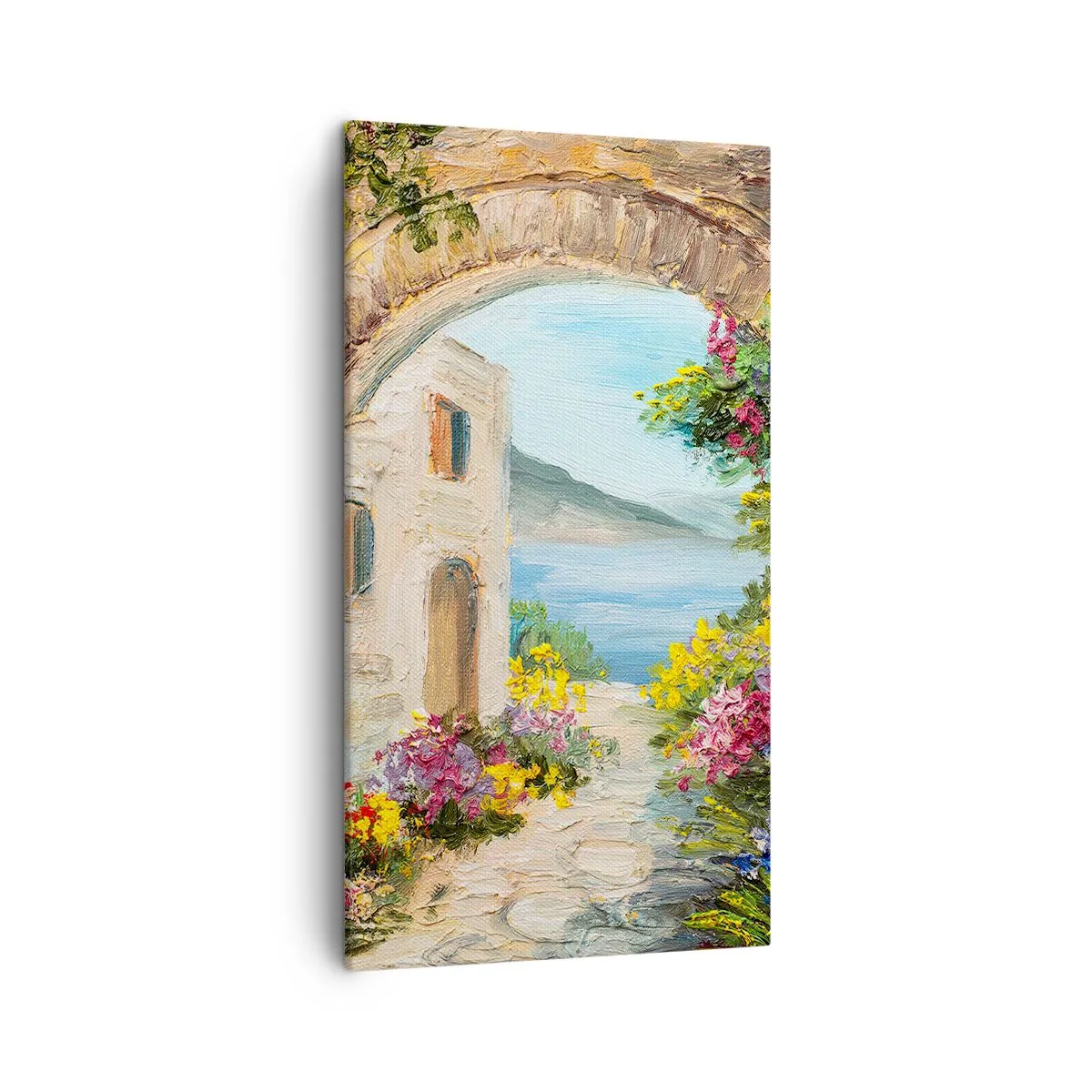 Cuadro sobre lienzo - Impresión de Imagen - El encanto del paisaje costero - 45x80 cm