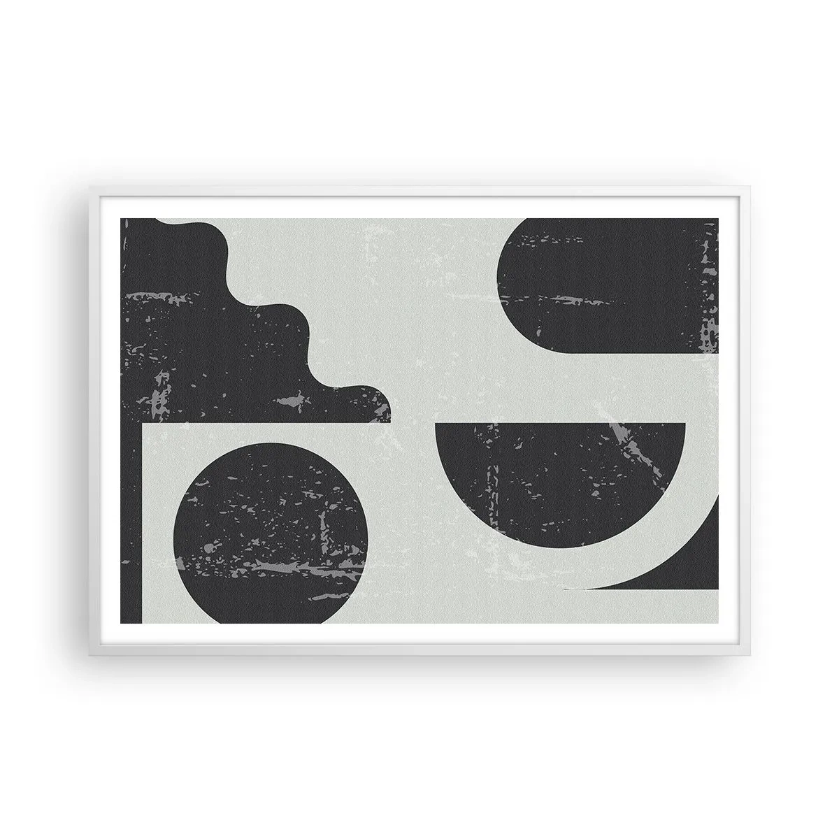 Póster en marco blanco - Composición arriba y abajo - 100x70 cm