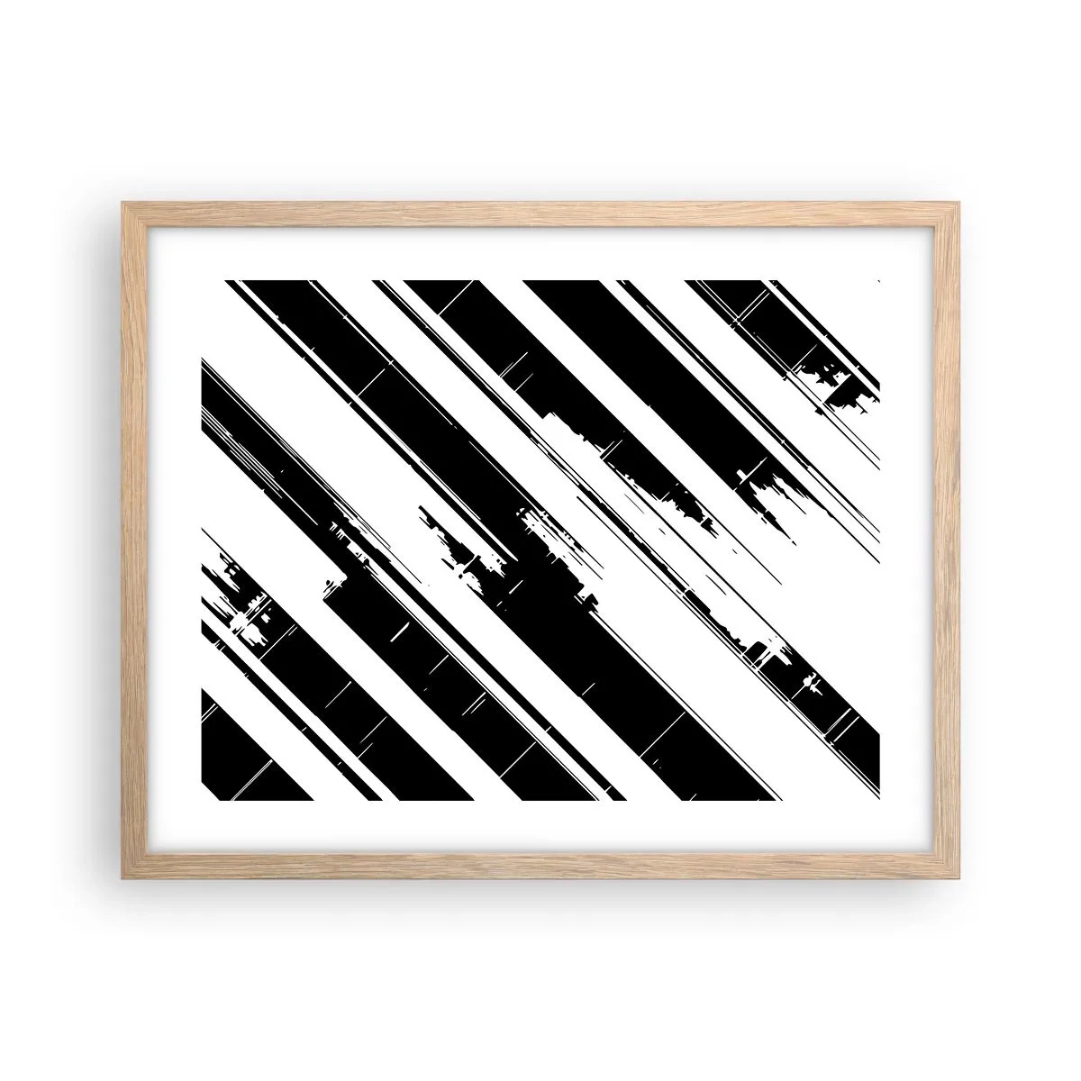 Póster en marco roble claro - Composición intensa y dinámica - 50x40 cm
