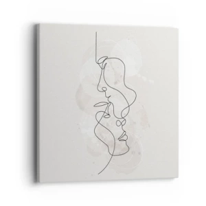 Cuadro sobre lienzo - Impresión de Imagen - En un abrazo - 40x40 cm