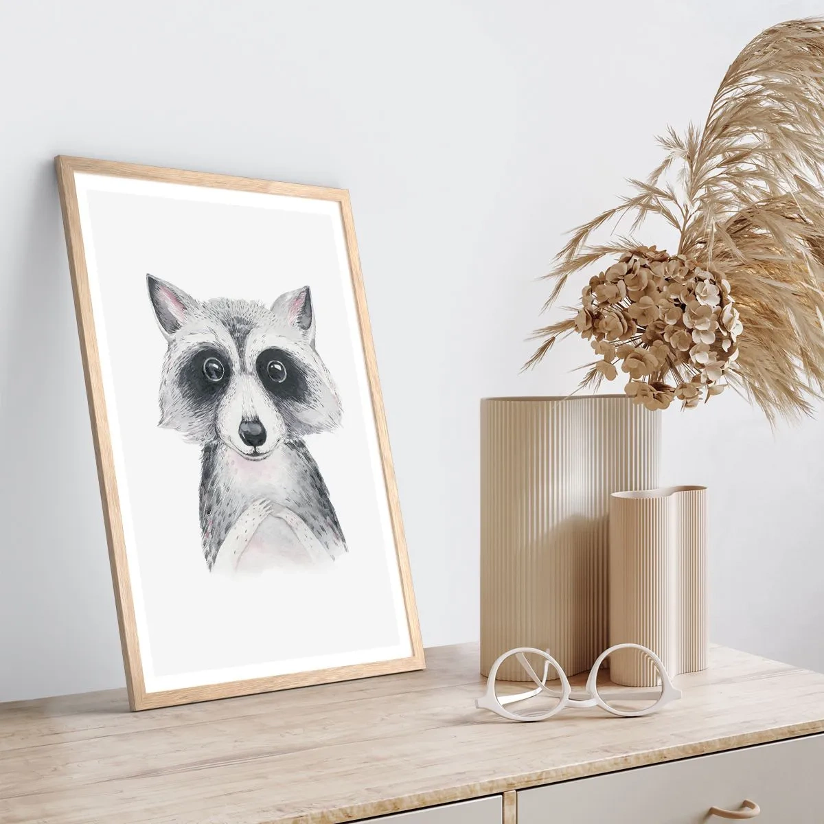 Póster en marco roble claro - Un momento para la emoción - 61x91 cm