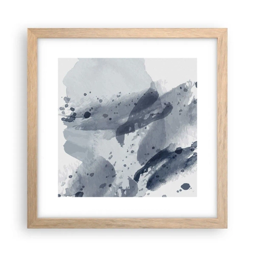 Póster en marco roble claro - Un estudio sobre la naturaleza del agua - 30x30 cm